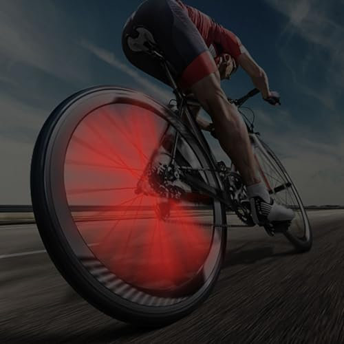 Liummrcy Fahrradreflektoren, Fahrradreflektoren Fahrradrad Spoke Warnreflektor Radsportreflexionsstreifen 48 Stück rot