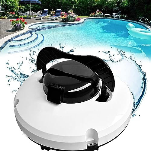 Limpiador de Piscinas, Robot Limpiador de Piscinas, Aspirador automático inalámbrico, cepillos eléctricos para Exteriores, Recarga de 5200mah, Capacidad de Crucero de 120 Minutos