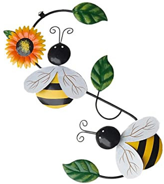 FUNOMOCYA 1 Stück Gartenbienen-ornament Gartenwanddekoration Wandskulptur Für Draußen Anhänger Vintage Garten Deko Draußen Dekoration Garten