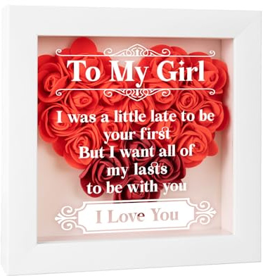 Romantic Rose Gifts for Her/Him/Couple, Anniversary Rose Shadow Box | Romantic Rose Gifts for Her, Anniversary Wedding Gifts for Her Girlfriend Wife Fiancee GF, Birthday Love Gifts for Her
