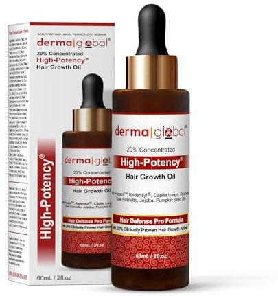 High Potency® Hair Growth Oil – Hair Defence Pro Formula | 20% Clinically Proven Actives including Procapil, Redensyl, Capilia Longa, Rosemary, Saw Palmetto, Jojoba, Pumpkin Seed Oil