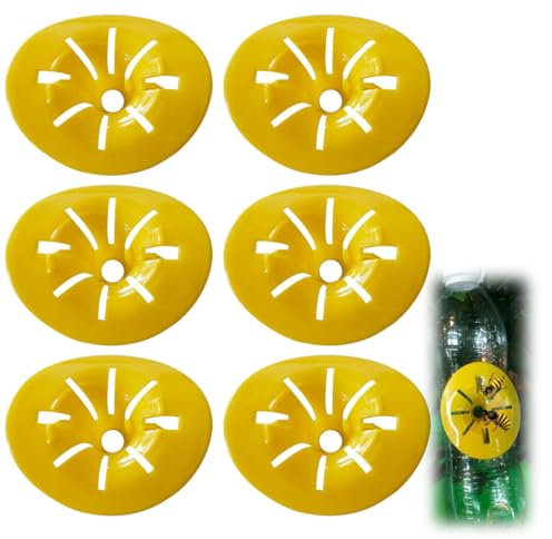 GXGM Trappola per Vespe, Trappola per Insetti, Cattura Vespe da Costruire da Soli, Mosche e Insetti Vespa Trappola Strumenti di Apicoltura Giallo per Mosche e Insetti dei Parassiti, 6 pezzo