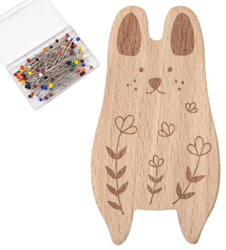 Buerfu Supporto Magnetico per Spilli | Cuscino per Aghi a Forma di Animale - Cuscino per Spilli con 100 Spilli Multifunzione per Cucito Ricamo Sarta Conservagrafette