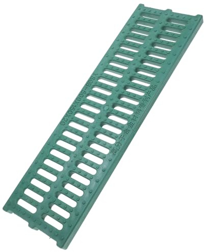 KOMBIUDA Rejilla De Drenaje Rectangular De Plástico Resistente Para Exteriores, Cubierta Para Canalones De Desagüe De 150x500x20 Mm Verde, Protección Contra Agua De Lluvia En Jardines y Patios