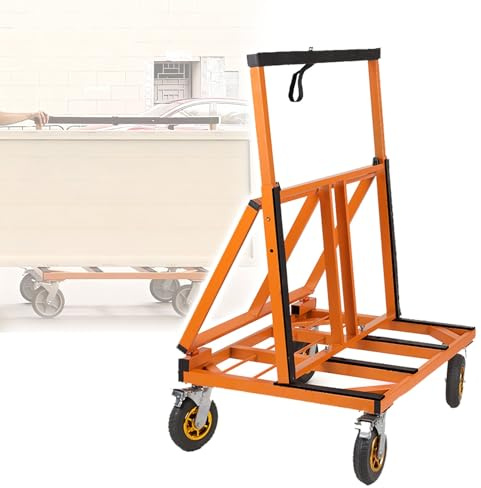 GOCHUSX Schwerlast-Klappwagen Für Trockenbauplatten, Plattenwagen Mit Großer Ladefläche, Transportwagen Für Marmorplatten Für Sperrholz, Gipskarton, Glas Und Fenster