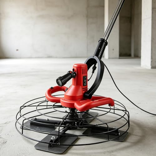 Cazzuola elettrica per calcestruzzo 1680 W con lama e protezione in acciaio al manganese, lucidatrice per pavimenti per gesso, malta e finitura in cemento