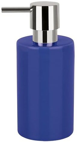 Spirella Seifenspender Tube | mit Pumpe | Flüssigseifen-Spender | Porzellan | 300ml | Langliebig und Robust | Blau, Unique