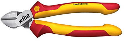 Wiha Kraftseitenschneider Industrial electric mit DynamicJoint® (einzigartige Gelenkkonstruktion für bessere Kraftübertragung) (38863) 180 mm Zange für Elektriker, VDE geprüft, stückgeprüft, stabil und robust