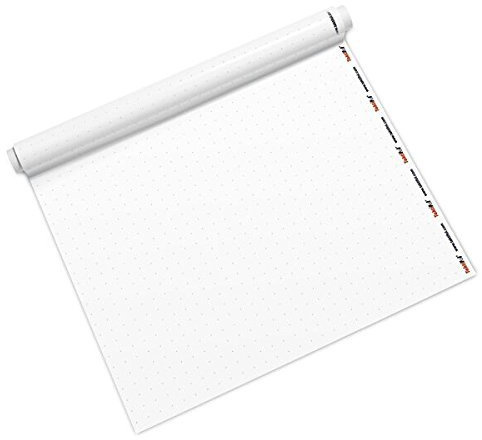 Taktifol Rouleau Education - 25 feuilles (60 × 80 cm) - Film éducatif autocollant et facile à nettoyer - Grille lignée et espaces de notes libres pour cours et séminaires