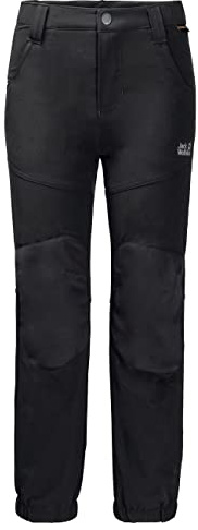 Jack Wolfskin Kinder Rascal Winter Pants Kids Atmungsaktiv Wind-und Wasserabweisend Softshell-Hose, schwarz (black), 104