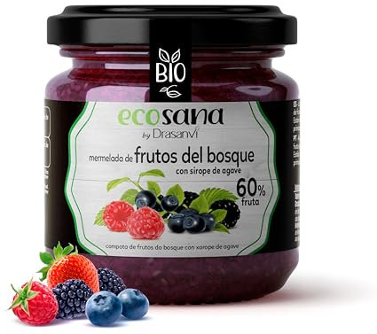 MERMELADA EXTRA FRUTOS BOSQUE CON AGAVE SIROPE BIO 260G ECOSANA
