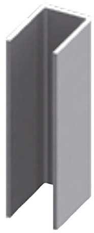 Profilo canalina ad U acciaio inox per box doccia da 2200 mm forato - 8 mm