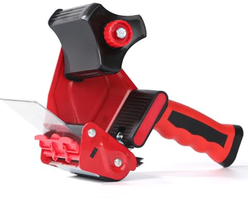 QILIMA Packbandabroller Pistole 5,1 cm leichte Dichtung Verpackung für den Einsatz Klebebandabroller Pistole für, Umzug, Karton und Box Abdichtung rot