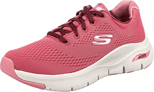 Skechers Sport Court 92, Baskets pour Femme, Bordure en Maille Rose Bordeaux, 39 EU