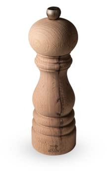 PEUGEOT - Pfeffermühle Paris Nature 18 cm - Klassische Mahlgradeinstellung - Aus recyceltem Holz mit PEFC-Siegel - Französisches Know-howreich - Naturfarben