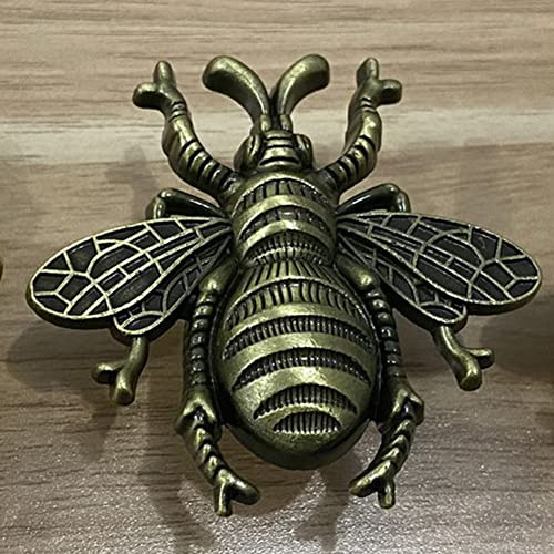 SPORTARC Bee Shape Wardrobe Knob Brass Furniture Handles Door Knobs and Handles Cabinet, Bronze
