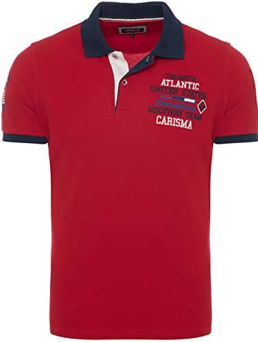 Carisma Kurzarm Poloshirt für Herren 100% Baumwolle ? Herren Polo Shirt mit Stickerei ? Angenehmes Regular Fit Shirt für Büro und Freizeit 4664