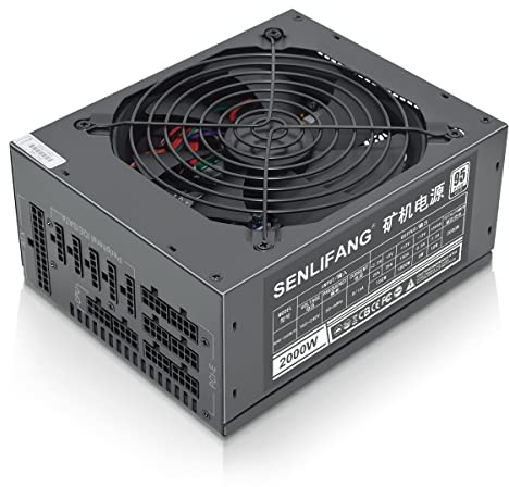 Fuente de alimentación para PC 2000W Mining Power Supply,Soporte 8 GPU Ethereum ETH ATX PC PSU para BTC Miner Machine