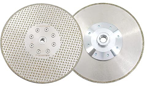 KURSTOL Diamant Trennscheibe - 2 Stück 180mm Diamanttrennscheibe,Engelsschleifer Dorn 22mm-16mm zum Schneiden und Schleifen von Keramikfliesen, Porzellan, Granit, Marmor