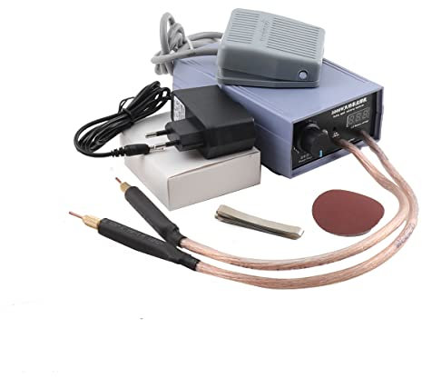 L-home 220V 5000W Mini Schweißgerät Punktschweißmaschine,Punktschweißgerät mit Fuß Pedal,für 18650 Batterie Punktschweißmaschinenset