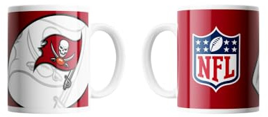 Tampa Bay Buccaneers NFL Tasse Becher Kaffeetasse Mug ** Shadow Logo and Shield ** 330 ml
