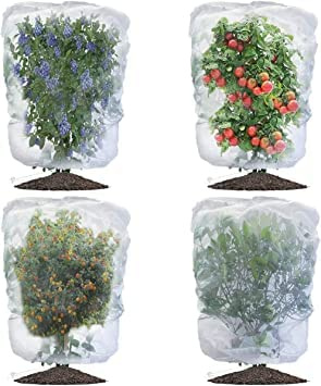Pflanzenschutznetz Insektenschutznetz mit Kordelzug,2pcs Gemüsenetz, Vogelschutznetz,Schutznetz Pflanzen,Blumen Schutznetz,Gartennetz Insektennetz,Netz für Pflanzen Gemüse,Gemüsenetz Garten