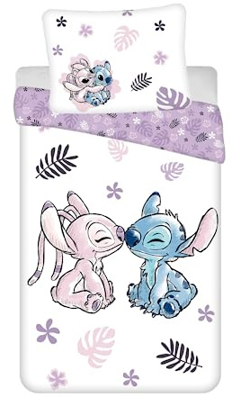 Jerry Fabrics Juego de Funda Nórdica de 140 x 200 cm + 70 x 90 cm, 100% Algodón