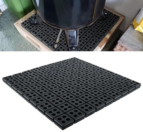 BJADE‘S Rubber Anti-Vibration Isolator Pads,18 x 18,3/4 Rubber Mats,Anti-Walk,Anti-Slip,Anti-Noise Waffle Vibration Isolation Pad for Dryers,Fitness Equipmen,Audio Air Conditioner Unit.