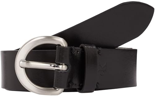 Calvin Klein Damen Gürtel Classic Pin Buckle aus Leder, Schwarz (Black), 85 cm