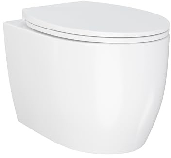 Swiss Madison SM-WT490 Classe Wall-Hung Elongated Toilet Bowl, Glossy White