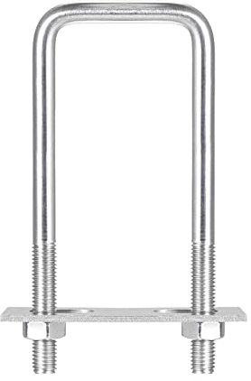 Rohrschelle, quadratische U-Bolzen, 2 Sätze, 82 mm (3,23 Zoll) Innenbreite, 200 mm Länge, M8 U-Klemmschraube aus Edelstahl 304 mit Muttern und Platten, for Bootsanhänger (Size : M10x52mmx150mm)