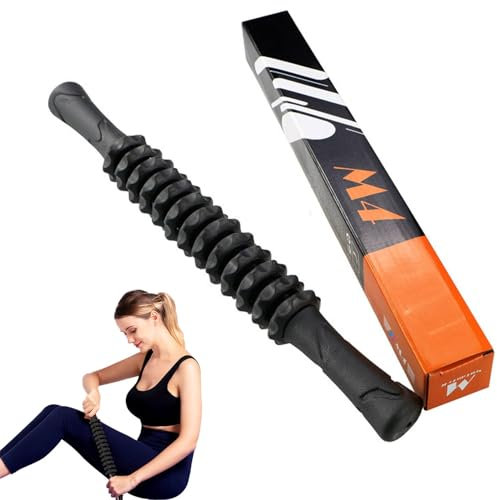 Kugooyi Yoga Massage Roller Stick, Muskel Entspannen Trainingsgerät Ultraportabel Multifunktions Relief Tool Anti-Cellulite Körperformung für Beine Rücken Schultern Nacken Arme (Schwarz)