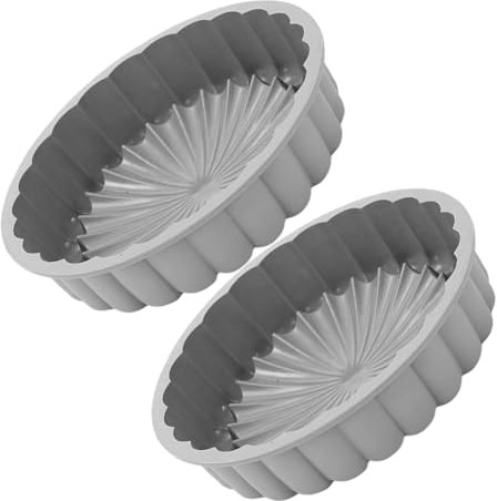 ABOOFAN 2 Pezzi In Silicone Tortiera Charlotte Tortiera Rotonda Per Torta Di Pane Flan Stampo Da Crostata Teglia Rotonda Per Brownie Cheesecake Crostata Flan Di Pane Grigio