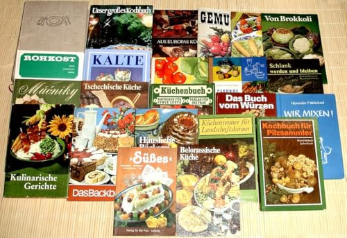 20x KOCHBÜCHER und BACKBÜCHER aus der DDR + Russische und Polnische Küche, Gaststätten- und Hotelküche, Küche, Backen, Vegetarische Küche, Mixen, Süßes