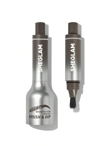 SHEGLAM Brow-Fection Schrägpinsel & Dip Upgraded Microblading Augenbrauenstift Langanhaltend Wasserfest Einfach Färben-Espresso