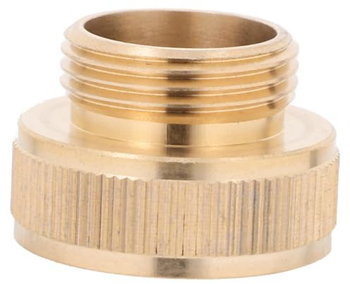 Sosoport Gartenschlauchadapter Aus Massivem Messing 1 Zoll Auf 3/4 Zoll Gewindeumwandlung Einfach Zu Verwenden Schnellanschluss