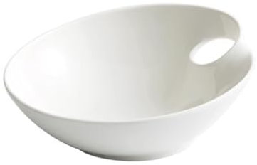 Ensaladeras Cuenco Profundo De Cerámica Blanca Creativa, Cuenco Grande De Cerámica De Alto Valor For Sopa, Ensaladera Tazones para la Cena