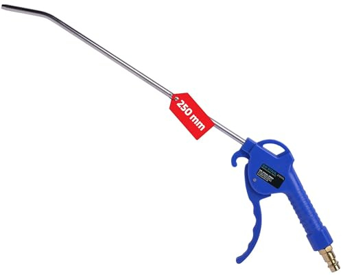 AmatoolZ Druckluft-Ausblaspistole - 250 mm Druckluftpistole 1/4 Zoll | Reinigungspistole für 6 bar Betriebsdruck, Korrosionsschutz durch Verchromung und ergonomischer Nylonfasergriff