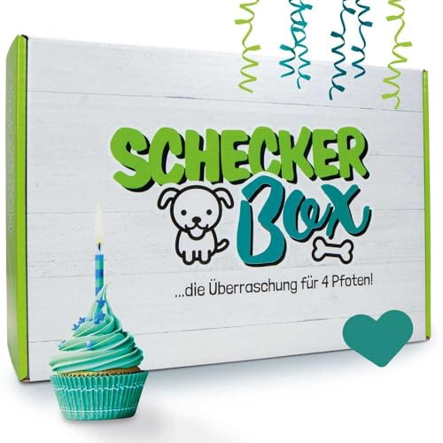 Schecker - Geburtstagsbox -Tolle Leckereien und Spielzeug verbergen Sich hinter Dieser Überraschung