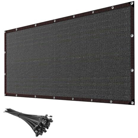 RHSHANLICUN Privacy Netting 2m x 5m Garden Screening 120g/m², Tear-Proof Windbreak Fence Screening with Cable Ties & Grommets, Outdoor Garden Balcony Shade Cover (5m)