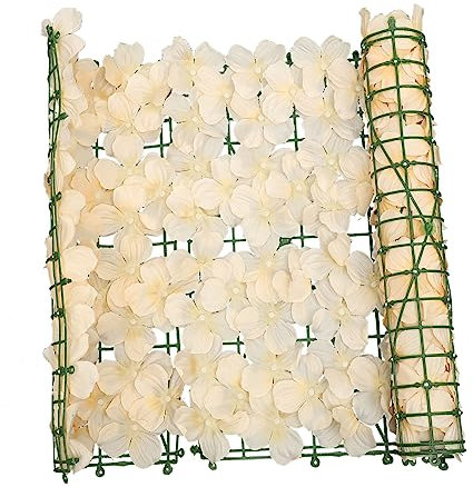 ibasenice Recinzione Fiori Sintetici in Materiale Ispessito per Decorazione da Esterno Adatta per Balconi Terrazze e Finestre Offre Protezione UV e Privacy Aerata per Eventi Festivi e Spazi