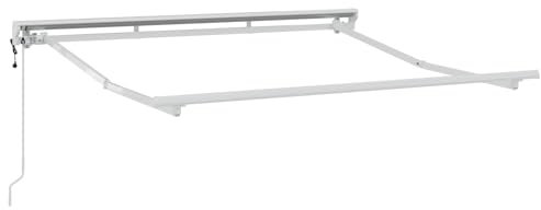 vidaXL Tenda a Bracci Semi-cassettata elettrica 2.5 x 2m Bianco. Perfetta per Il Giardino o Il terrazzo. È motorizzata, Resistente ai Raggi UV e può Essere retratta. Ideale per proteggerti dal Sole