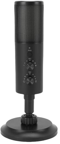 Luqeeg Microfono USB, Microfono da Gioco con Condensatore USB Light RGB con Supporto Desktop, Cancellazione del Rumore di Fondo per Computer, Streaming Live del Telefono Cellulare