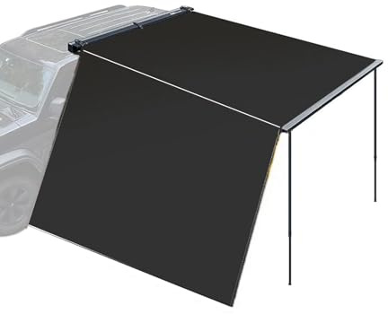 Toldos Furgoneta Camper, Toldo Lateral Retráctil para Coche, Toldo PU5000 con Extensión Lateral, Protección UV50+, Apto para Camionetas, SUV, Furgonetas y Autocaravanas(160x250cm/5.2x8.2ft)