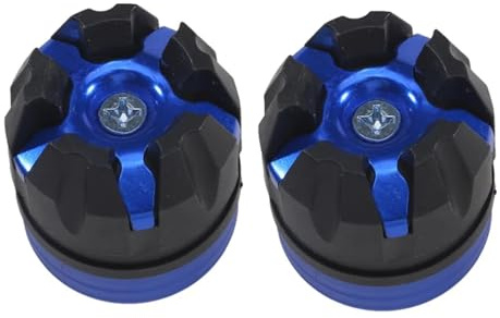 BTEDSXC Sturzpads Rahmen Schieber Universal 2 Stück Motorrad Vorne Hinten Gabel Rad Crash Protector Anti-Falling Frame Slider Protector Motorrad Crash Protect Motocross(Blue)
