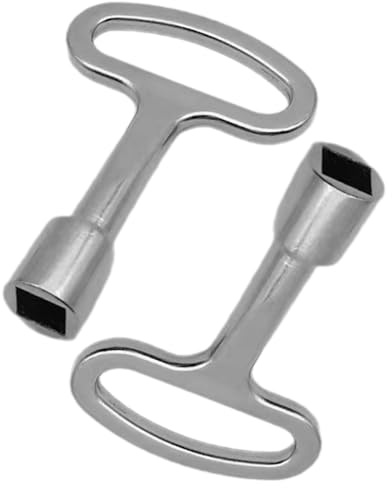 VBSYUYQ 2 Pcs 8mm Zinc Alloy Square Key for Electrical Cabinet Meter Box | 2 pack 8mm square zinc alloy nickel plated keys, replacement for electrical cabinet meter box daily maintenance use