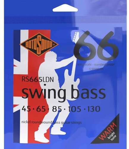 Rotosound Nickelsaiten für E-Bass, Runddraht, Standardstärke 45 65 80 105 130