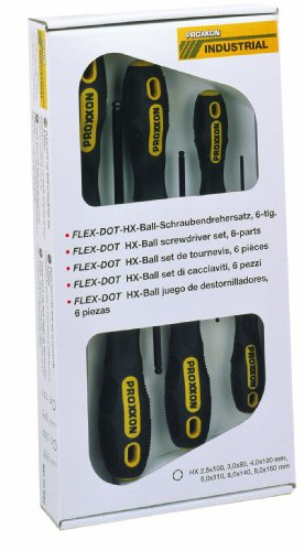 Proxxon 22642 FLEX-DOT Satz Schraubendreher Innensechskant HEX 6tlg. HX2,5-HX8, K.a.