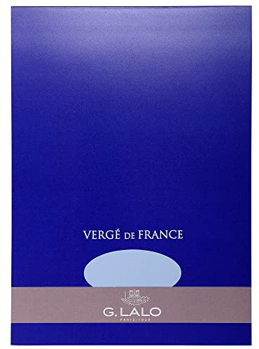 G. Lalo Verge De France Paper Pad, A4, 100 g - Blue, 50 Sheets