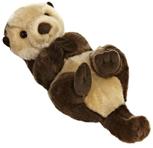 Aurora® Realistic Miyoni® Sea Otter Stuffed Animal - Lifelike Details Make a Cherished Companion - Perfect for Decorating Bedrooms or Classrooms - Brown 10 Inches